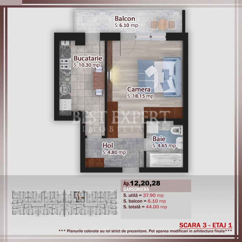 Titan, Pallady, garsoniera direct dezvoltator, 500 m STB.